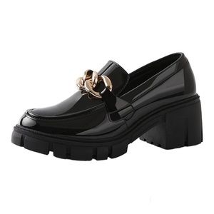 Tinstree Platform Patent Leather Loafers